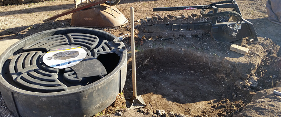 The Installation of a Bubbling Fountain Water Feature